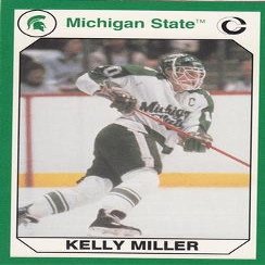 Autograph Warehouse 101297 Kelly Miller Hockey Card Michigan State 1990 Collegiate Collection No. 145