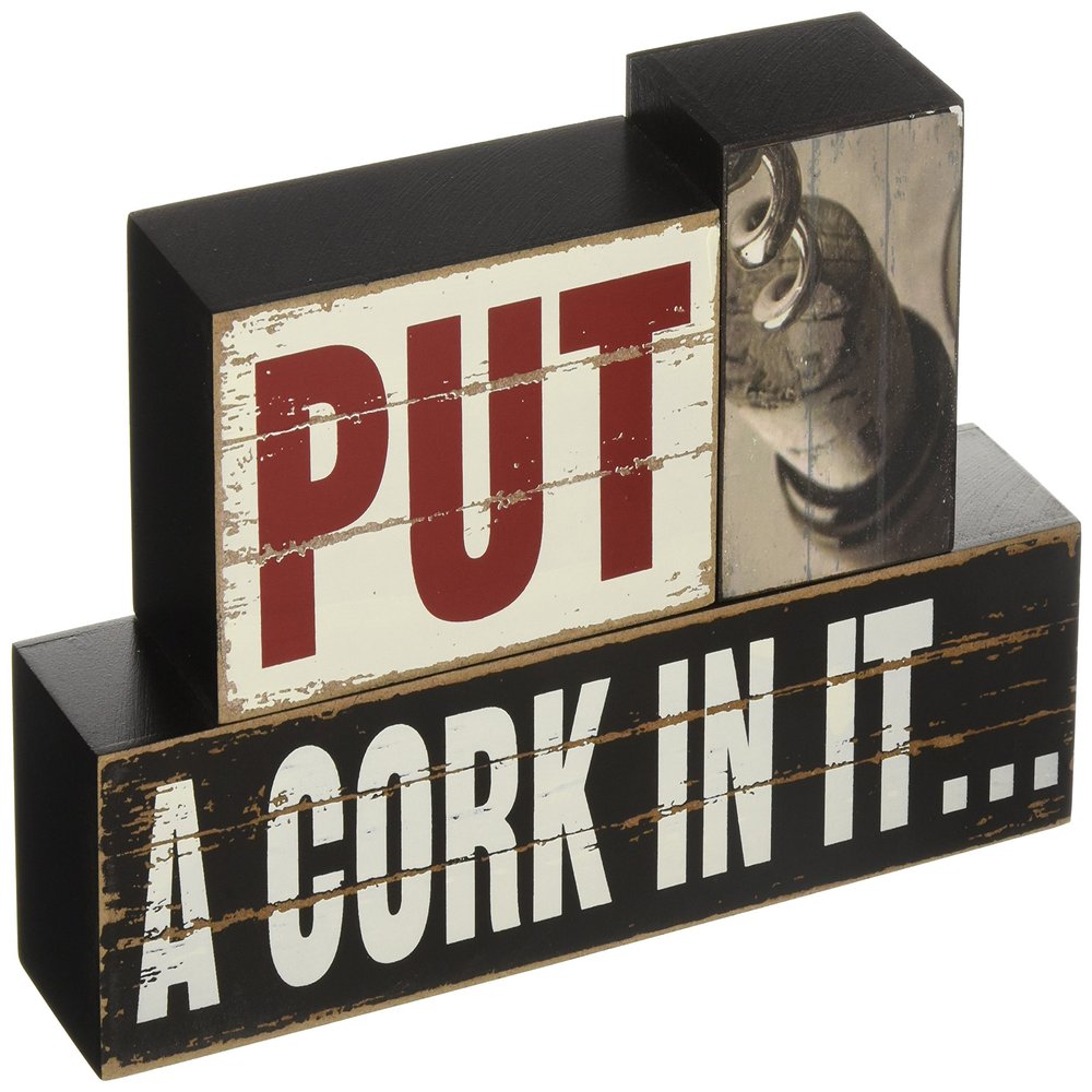 Blossom Bucket 1466-71249 "Put A Cork Blocks, 9-1/2 x 5-1/2"