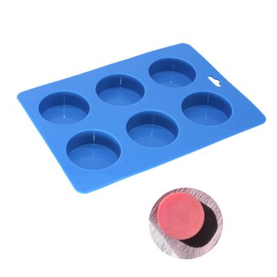 X-Haibei Round Guest Basic Soap Lotion Bar Resin Crafts Silicone Mold Dia. 2 inch,Height 0.7 inch per Cavity 2oz per Cell | Easy Release & Thick Design