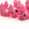 RUBYCA 12MM 20 Sets Metal Tree Spikes and Studs Metallic Screw-Back for DIY Punk Leather-Craft Pink view 3