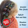 Girlie Glue and 30 stick-on accessories, Gentle Hair, Skin Adhesive for Babies & Pets, Non-Toxic, Long Lasting, Dries Clear, Washes Off with Water. 2 Tubes view 3