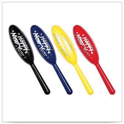 Happy New Year Maracas 24 Per Box Assorted Colors