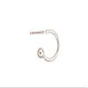 Silver-Plated Round Loop Earring Stud 17.5x12mm with 4mm Ball Sold per Pack of 6 (3pack Bundle), Save $2 view 1