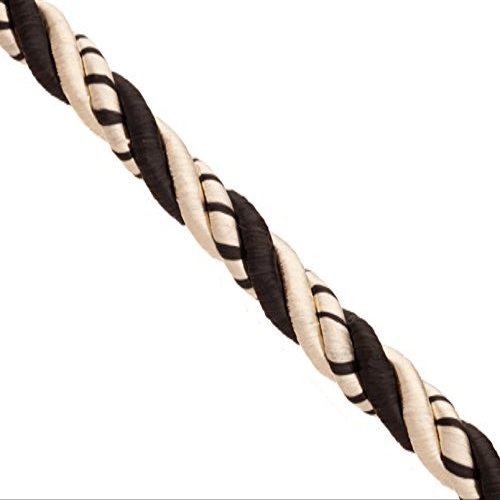 8mm Gold/Black Satin Finished Braided Nylon Cord Sold per 1meter/Pack (3pack Bundle), Save $2