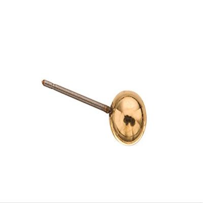 Ball Earstud, 16K Gold-Finished Gold-Finished Brass with Surgical Stainless Steel Pin, 6mm Ball Sold per Pack of 10 (2pack Bundle), Save $1