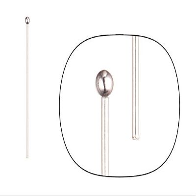21Ga Silver-Plated Ball Pin 1.3Inch with 2mm Ball Sold per Pack of 30 (4pack Bundle), Save $3 1275FD