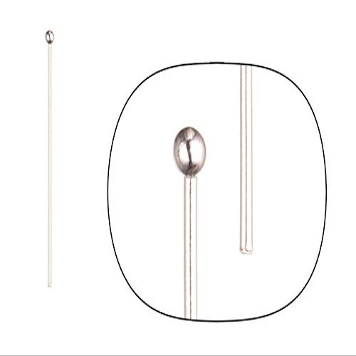 21Ga Silver-Plated Ball Pin 1.3Inch with 2mm Ball Sold per Pack of 30 (4pack Bundle), Save $3 1275FD