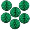 6-pack 5 Inch Dark Green Honeycomb Tissue Paper Balls view 1