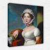 CTX Art - A Young Woman Wearing a Lace Cap Painting Wall Art on Canvas for Wall and Home Decorations (60cm x 90cm (24inches 36inches)) view 1