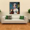 CTX Art - A Young Woman Wearing a Lace Cap Painting Wall Art on Canvas for Wall and Home Decorations (60cm x 90cm (24inches 36inches)) view 3