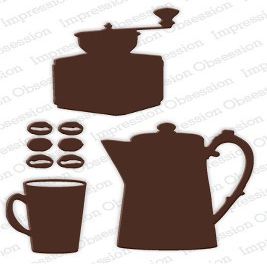 Coffee Set Steel Die for Scrapbooking (DIE198Q)