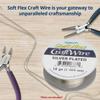 Soft Flex 18 Gauge Craft Wire - Non Tarnish Silver - Jewelry Making Craft Wire with Silver Plating view 4