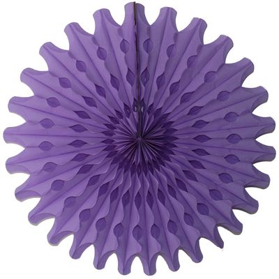 Devra Party 3-Pack 18 Inch Honeycomb Tissue Paper Fan (Lavender)