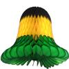 6-Pack 11 Inch Honeycomb Tissue Paper Bell Decoration (Jamaican Colors - Black/Yellow/Green) view 1