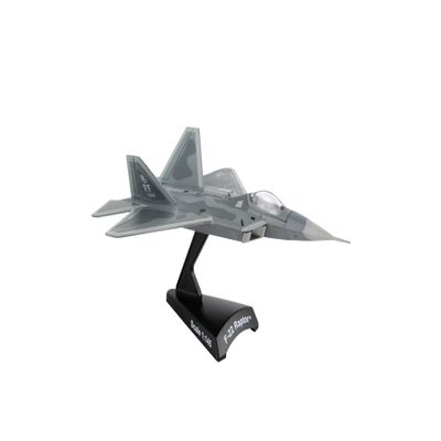 Postage Stamp F-22 USAF Raptor Die-Cast Metal Model 1:145 Scale Airplane with Display Stand, Highly Detailed Air Superiority Fighter Replica, 5.5 Length x 3.5 Wingspan, Adult Collectible Ages 14+