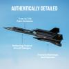 Postage Stamp USAF SR-71 Blackbird Die-Cast Metal Model 1:200 Scale Strategic Reconnaissance Aircraft Replica with Display Stand, Highly Detailed, 6.2 L x 3.2 Wingspan, Adult Collectible Ages 14+ view 3