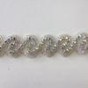 Max BLING Hot Fix - Iron On - Sew On AB Crystal Rhinestone Trim with Silver Beads - RT1571AV view 2