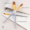 Royal and Langnickel Crafter's Choice 3 Pieces Brown Taklon Filbert and Oval Washes Set view 4