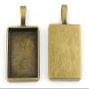 20x Anti-Brass Fashion Jewelry Making Charms A1950 Square Setting Cabochon Frame Wholesale Supplies Pendant Craft DIY Vintage Alloys Necklace Bulk Supply Findings view 1