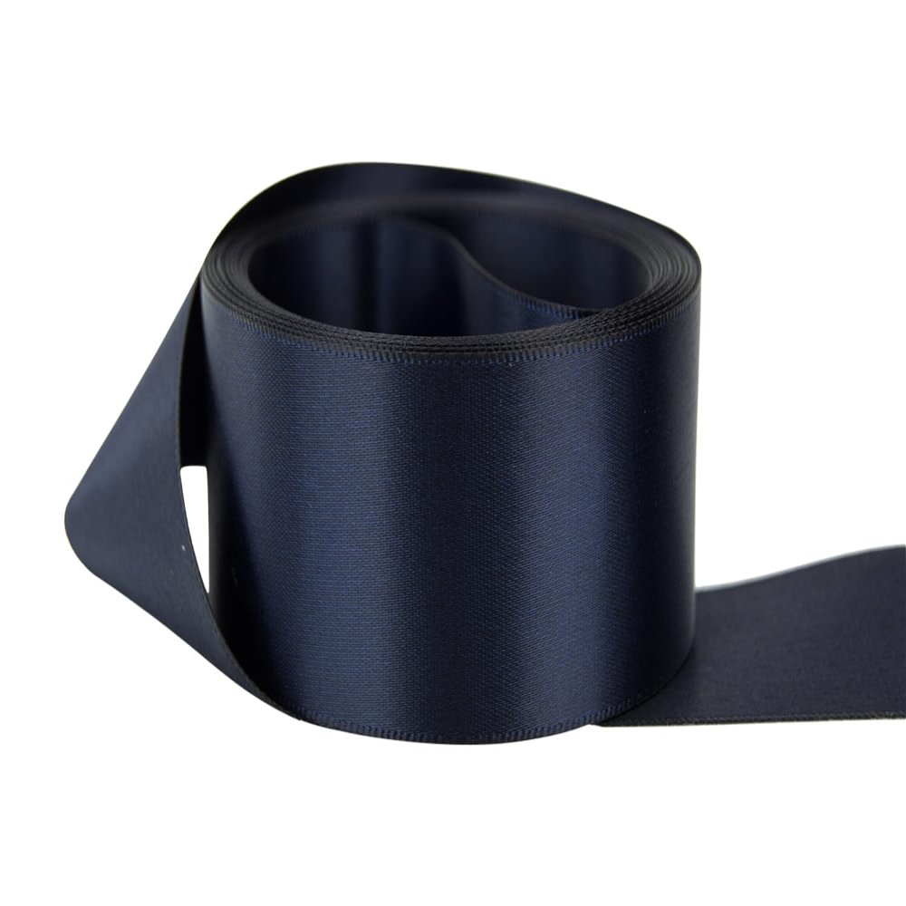 Ribbon Bazaar Double Faced Satin - Premium Gloss Finish - 100% Polyester Ribbon for Gift Wrapping, Crafts, Scrapbooking, Hair Bow, Decorating & More - 1/4" Dresden Blue 50yd Spool