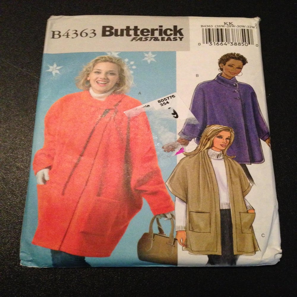 Butterick B4363 Sewing Pattern, Women's Wrap, Size KK (26W-28W-30W-32W)