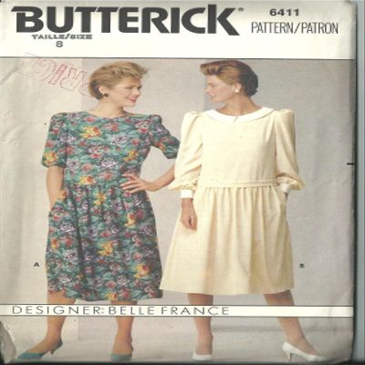 Butterick 6411, Misses' Dress. Size: 8