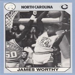 Autograph Warehouse James Worthy Basketball Card (North Carolina) 1990 Collegiate Collection No.152