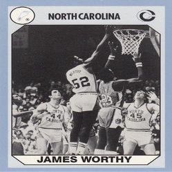 Autograph Warehouse James Worthy Basketball Card (North Carolina) 1990 Collegiate Collection No.104