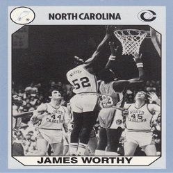 Autograph Warehouse James Worthy Basketball Card (North Carolina) 1990 Collegiate Collection No.104