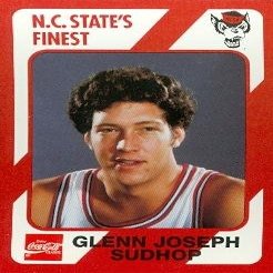 Sports Memorabilia Glenn Joseph Sudhop Basketball Card (N.C. North Carolina State) 1989 Collegiate Collection No.54
