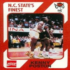 Autograph Warehouse Kenny Poston Basketball Card (N.C. North Carolina State) 1989 Collegiate Collection No.184