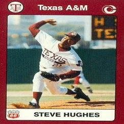 Autograph Warehouse Steve Hughes Baseball Card (Texas A&M) 1991 Collegiate Collection No.86