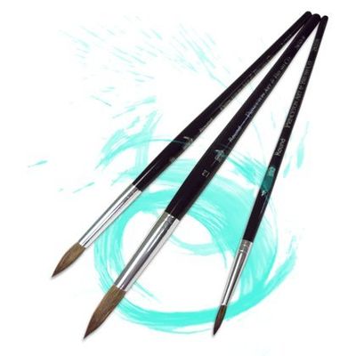 Art Supplies 2650R-4 Economy Camel Hair Watercolor Brushes, Round No. 4
