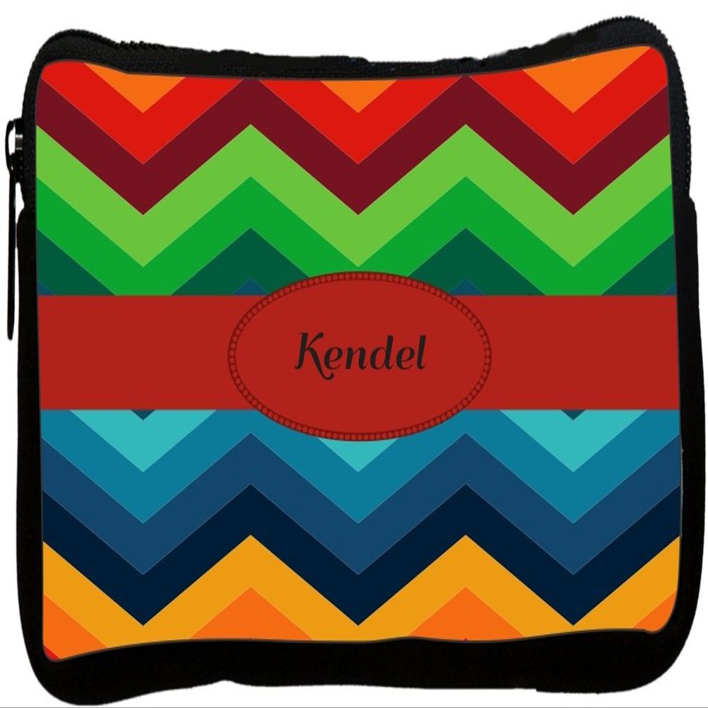 Rikki Knight Kendel Name on Fall Colors Chunky Chevron Neoprene Pencil Case (dky-Neo-pc45354)