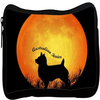 Rikki Knight Australian Terrier Dog Silhouette by Moon Neoprene Pencil Case (dky-Neo-pc8444)