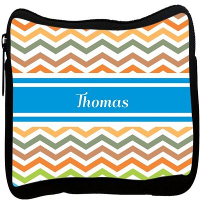 Rikki Knight Thomas Blue Chevron Name Neoprene Pencil Case (dky-Neo-pc5839)