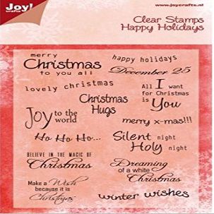 Joy! Crafts Happy Holidays Greetings Clear Stamps 6410/0018