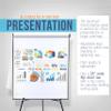 U.S. Art Supply 70" High Boardroom XL Black Aluminum Flip Chart Easel & Presentation Stand - Adjustable Floor/Tabletop, Portable Tripod, Holds 45 lbs, for Chart Paper, Poster Boards, & Pads view 4