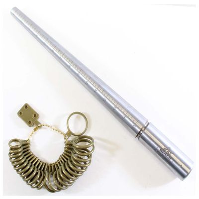 ToolUSA 25-Piece Plastic Ring Sizer & Chrome Ring Mandrel Kit | Precise US Standard Sizes | For Sizing, Repair & Reshape | Sizes 1-15