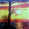 Needlepoint Painted Canvas Counted Cross Stitch Tapestry Kit Gobelin - Sunset. 24"x32" 10.536 By Gobelinl view 2
