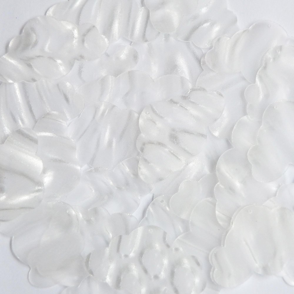 Sequin Cloud 1.5 inch Crystal Bubble Illusion. Loose Paillettes. Made in USA. Large for display, accents, applique, arts, crafts, and embellishment.