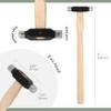 The Beadsmith Ball-Peen Hammer Dual-Faced Metalworking Tool, 9 Inches, 2 oz Head with10 mm Flat and Domed Faces view 3