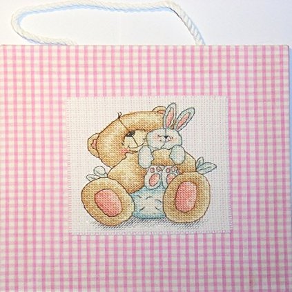 Anchor Forever Friends Counted Cross Stitch Kit - Bunny Hugs