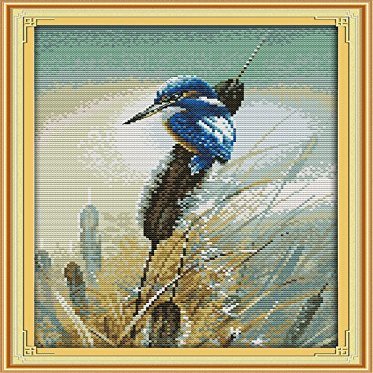 Happy Forever Cross Stitch Animals, river and kingfisher