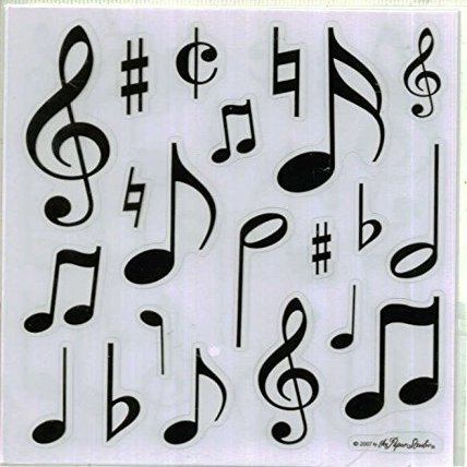 2 Sheets - Music Notes Stickers
