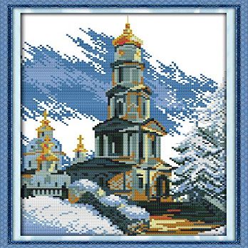 Happy Forever Cross Stitch Scenery, Sky City