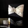 White Silk Pocket Folio with Shimmering Gold and Silver Clasps view 1