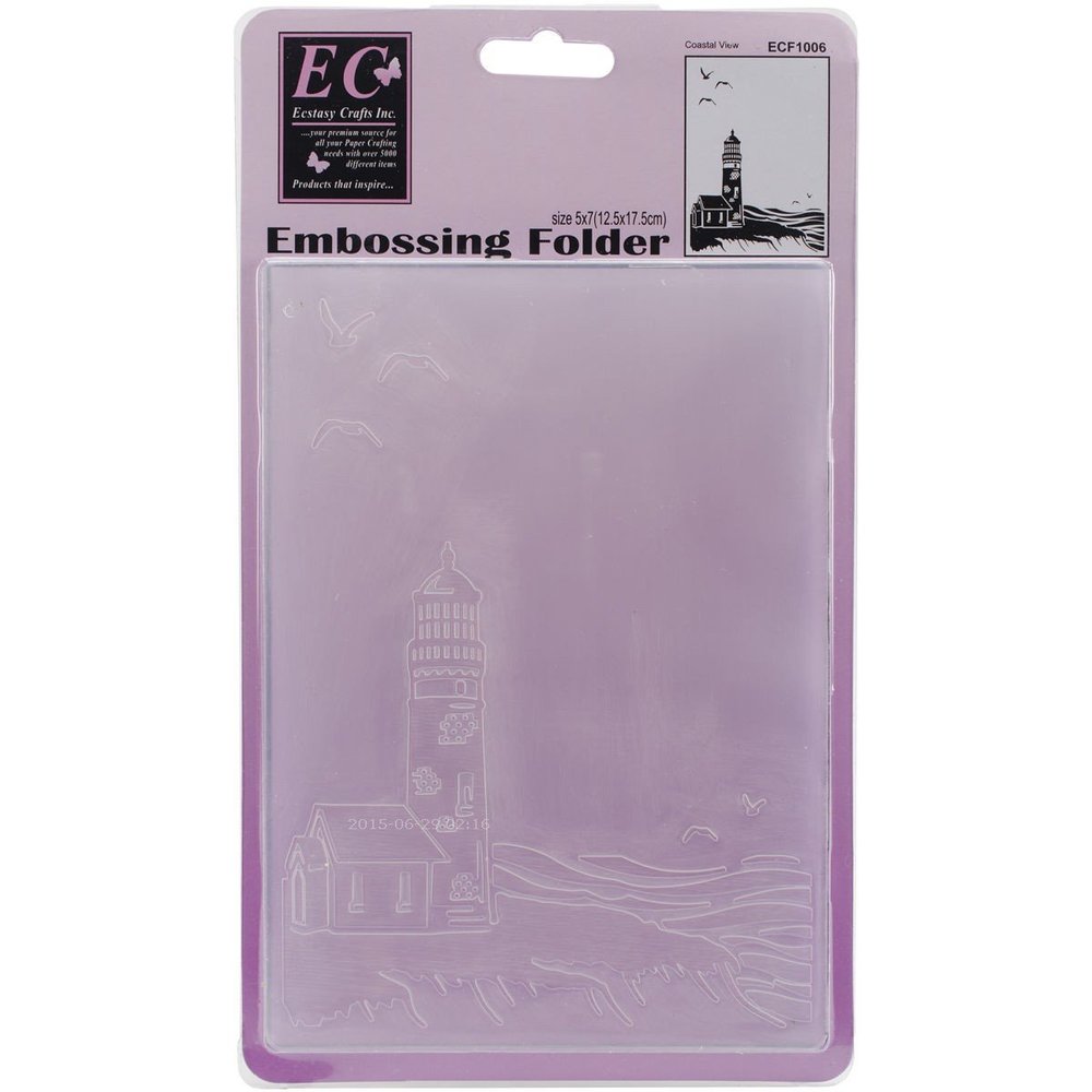 Logeso(TM) Ecstasy Crafts Embossing Folder 5"X7" Costal View ECF1006