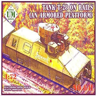 UMmt Plastic Model AT-28 Tank on Rails (Armored Platform) UMT641