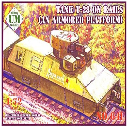 UMmt Plastic Model AT-28 Tank on Rails (Armored Platform) UMT641